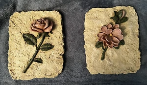 3-D Ceramic Flower Plaques - Picture 1 of 8
