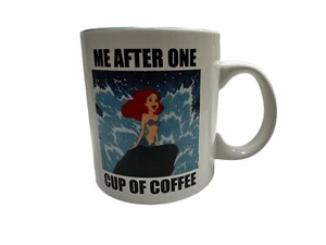Disney Princess The Little Mermaid 20oz Ceramic Mug Me After One Cup Of Coffee - Picture 1 of 3