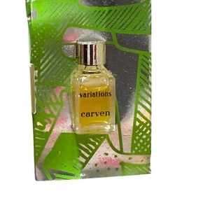 VINTAGE 70’s Carven Vert et Blanc Parfum Perfume Mini Tester Rare Collectible - Picture 1 of 3