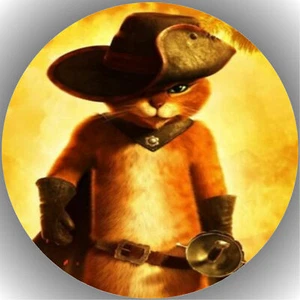 Tortenaufleger Geburtstag Tortenbild Fondant - Oblate Der gestiefelte Kater P25 - Bild 1 von 1