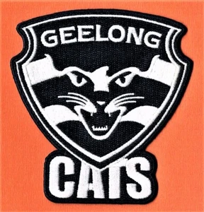 PARCHE BORDADO GEELONG CATS REGLAS AUSTRALIANAS CLUB DE FÚTBOL - Imagen 1 de 2