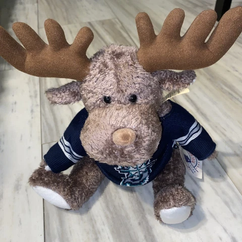 Vintage MLB Seattle Mariners Plush Sitting Moose Knit Sweater 12” Cover
