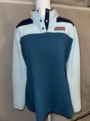 Chaqueta pulóver de vineyard Vines para mujer 1/4 de vellón a presión grande con cuello a presión Foto 1 de 4