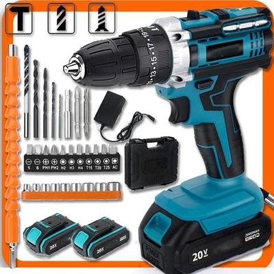 Für Makita Akku-Schlagbohrschrauber 20V Akkuschrauber Set in Koffer Mit 2 Akkus! - Bild 1 von 4