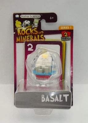 Figura Basher Science Rocks and Minerals Serie 1 BASALTO y 2 Cartas de Juego Foto 1 de 4