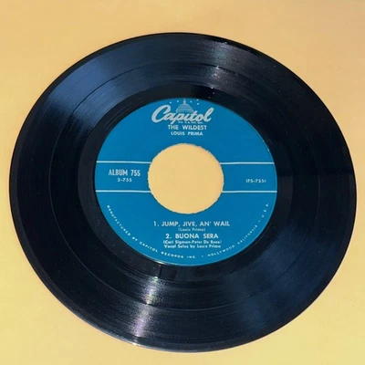 Louis Prima The Wildest 7" Record Jump Jive An Wail Nothing’s Too Good My Baby - Image 1 of 2