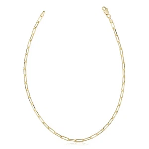 14k Yellow Gold Paperclip Link Chain Bracelet (2.5 mm, 7.5 inch) - Picture 1 of 6