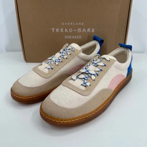 Everlane Tread Bare Sneaker sz 9 Women's in Canvas/Red/Blue Lace-up Shoes 7 Mens - Picture 1 of 10