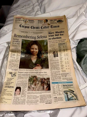 Selena Quintanilla CC,TX Caller Times Remembering Selena April 2, 1995 Newspaper - Image 1 of 4