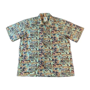 KAHALA Hawaii Inseln XL Hemd Kaffee Print 100% Baumwolle Aloha Made in Hawaii - Bild 1 von 6