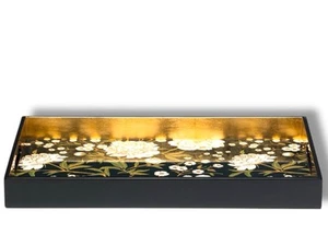 Bandeja decorativa Les Otomans lacada floral 40x25cm NUEVA - Imagen 1 de 17