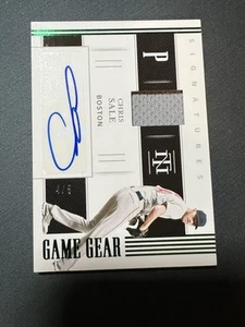 2021 Panini - GAME GEAR #GGS-CS Chris Sale 4/5 (AU,MEM) BOSTON RED SOX 📈 RARE! - Bild 1 von 3