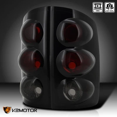 Black/Smoke Fits 2002-2006 Dodge Ram 1500 2500 3500 Tail Lights Brake Lamps Pair - Image 1 of 4