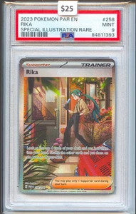 Rika 2023 Pokémon PAR EN #258 PSA 9 Mint Special Illustration Rare Trainer Card - Picture 1 of 2
