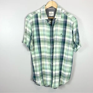 Tommy Bahama Island Crafted Cotton Short Sleeve Plaid Shirt Men’s size L - Bild 1 von 7