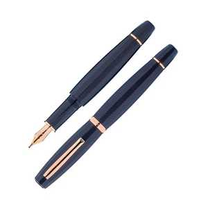 Pluma Estilográfica Scribo Feel en Dandy Notturno con Borde de Oro Rosa, 14kt Fino - Imagen 1 de 1