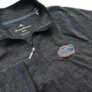 Tommy Bahama University Florida UF Hemd Herren mittelgrau 1/4 Reißverschluss Langarm Alligator - Bild 1 von 6