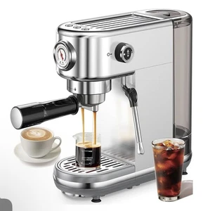 Espresso Machine with Milk Frother, 20 Bar High Pressure Professional Espresso M - Picture 1 of 9