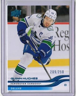 QUINN HUGHES 25/26 2025 Upper Deck Blue DELUXE #177 SP #d 209/250 Golden Knights - Image 1 of 2