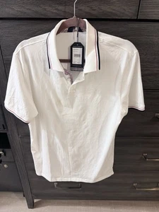 NEW Ben Sherman The Original Men’s Short Sleeve White Polo Shirt Sz. Medium - Picture 1 of 3