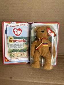 RARE TY McDonald’s Teenie Beanie Baby GERMANIA the Bear 1990 Retired With Errors - Bild 1 von 3