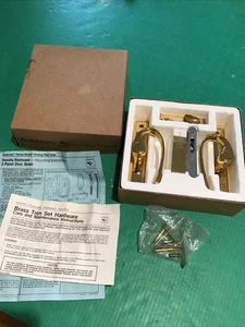 NOS Andersen 2-Panel Door Complete Trim Set Bright Brass Perma-Shield Frenchwood - Picture 1 of 17