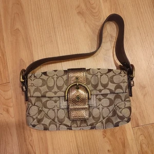 Coach 8K38 Brown Faux Python Soho Shoulder Bag - Picture 1 of 5