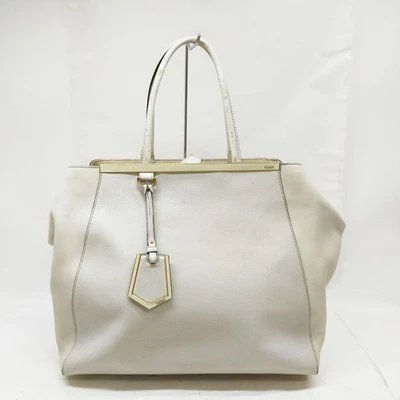 NO TARIFF Fendi Tote Bag White Leather 2881436 - Image 1 of 4