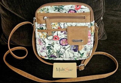 MultiSac Floral Crossbody Bag w/Multiple Compartments & Adjustable Strap  - Image 1 of 4