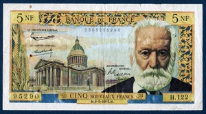 Billet 5 NF Nouveaux Francs (Victor Hugo) 6-5-1964. France - Picture 1 of 2