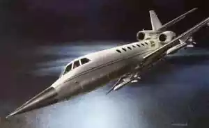 3D gedrucktes 1/200 Dassault Falcon 50 Geschäftsflugzeug, Irak unbemaltes Modell - Bild 1 von 8