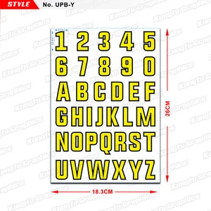 Kungfu Grafica Lettere Capitali Adesivi Numero Vinile Decalcomania PVC Etichetta Multicolore - Foto 1 di 10