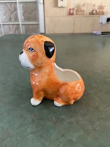 Ceramic Dog Planter - Picture 1 of 5