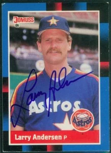 Original Autograph of Larry Andersen of the Astros on a 1988 Donruss Card - Picture 1 of 2