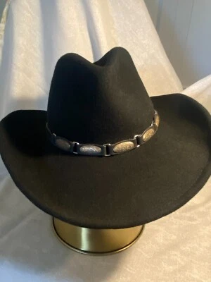 Мужская фетровая черная ковбойская шляпа Scala - Изображение 1 из 4