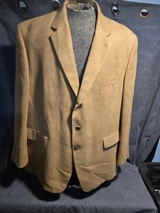 Chaps RALPH LAUREN Men's 50R Sport Coat Faux SUEDE Jacket Microfiber Blazer - Picture 1 of 8