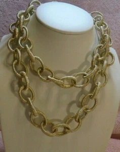 CK Calvin Klein Gold Tone Very Light Chunky Chain Necklace 34" - Picture 1 of 4
