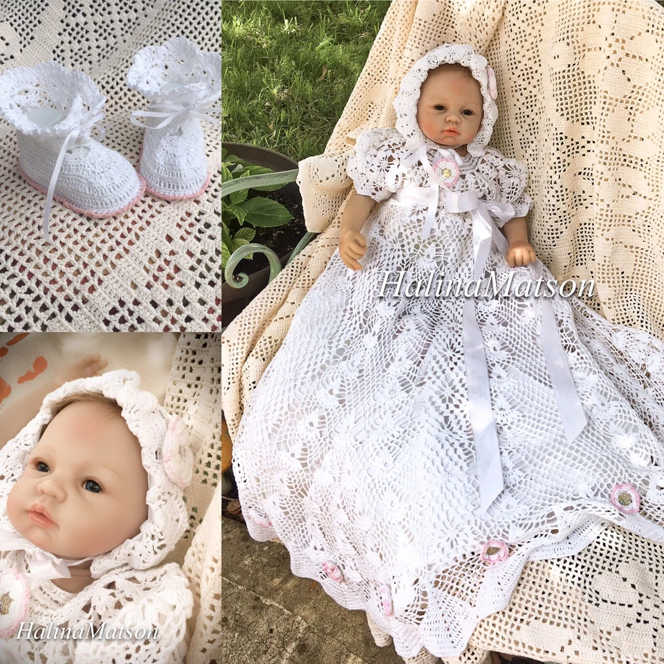 Heirloom Style Christening Crochet Baby Pattern - Image 1 of 4