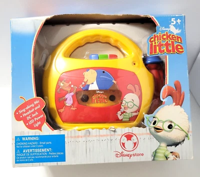 Disney CHICKEN LITTLE Sing-Along Microfone Fita Cassete Player Novo Com Caixa Selada Rara - Imagem 1 de 4