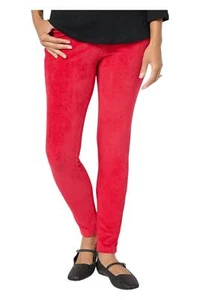 Quacker Factory Women's Corduroy Flat Waistband Jegging Ruby - Picture 1 of 1