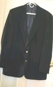 Burberry London Wool Sport Coat Dinner Jacket Blazer Men's 44L Black - Picture 1 of 19