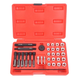 Kit de herramientas de reparación de hilo de 8 mm 10 mm 12 mm enchufe de brillo métrico culata 33 piezas - Imagen 1 de 4