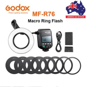 Godox MF-R76 Macro flash Ring Light 5000K RING76 Macro Speedlite Flash - Picture 1 of 7