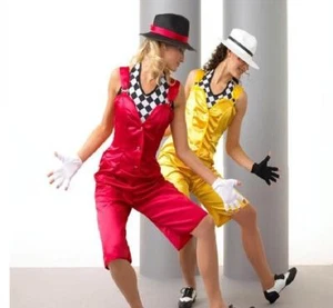 Jitterbug und Jive NUR GOLD Kinder X-Large Tanzkostüm Overall & Top - Bild 1 von 7