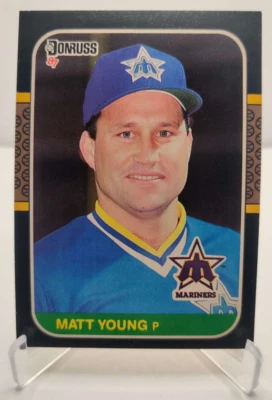 1987 Donruss Baseball #193 Matt Young Seattle Mariners baseball card Foto 1 de 2