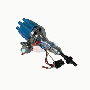 Small Block Ford SBF 289 302 Pro Series Ready-to-Run Distributor Female Blue Cap - Picture 1 of 5