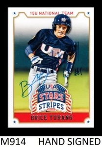 1-2015 PANINI STARS & STRIPES SIGNED AUTO BRICE TURANG QTY IN PERSON AUTO - Picture 1 of 1