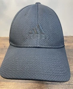 Adidas Climalite Flex Fitted Mütze Gr. L/XL schwarz Cap tailliert schwarz auf schwarz - Bild 1 von 8