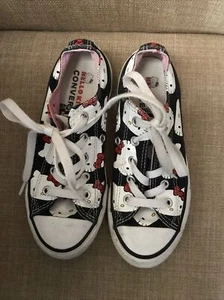 Hello Kitty x Converse Collab Kid's Chuck Taylor Girls Size 13 Shoes Rare - Picture 1 of 5