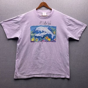 Fort Walton Beach Florida Mens XL Dolphin Fish Vacation Light Pink T Shirt Vtg - Picture 1 of 12